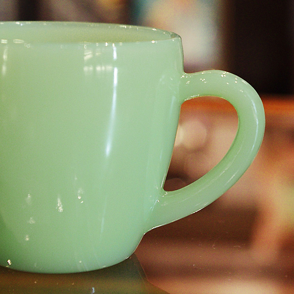 40's Fire King Jadeite Demitasse Cup&Saucer TURF / ターフ大宮